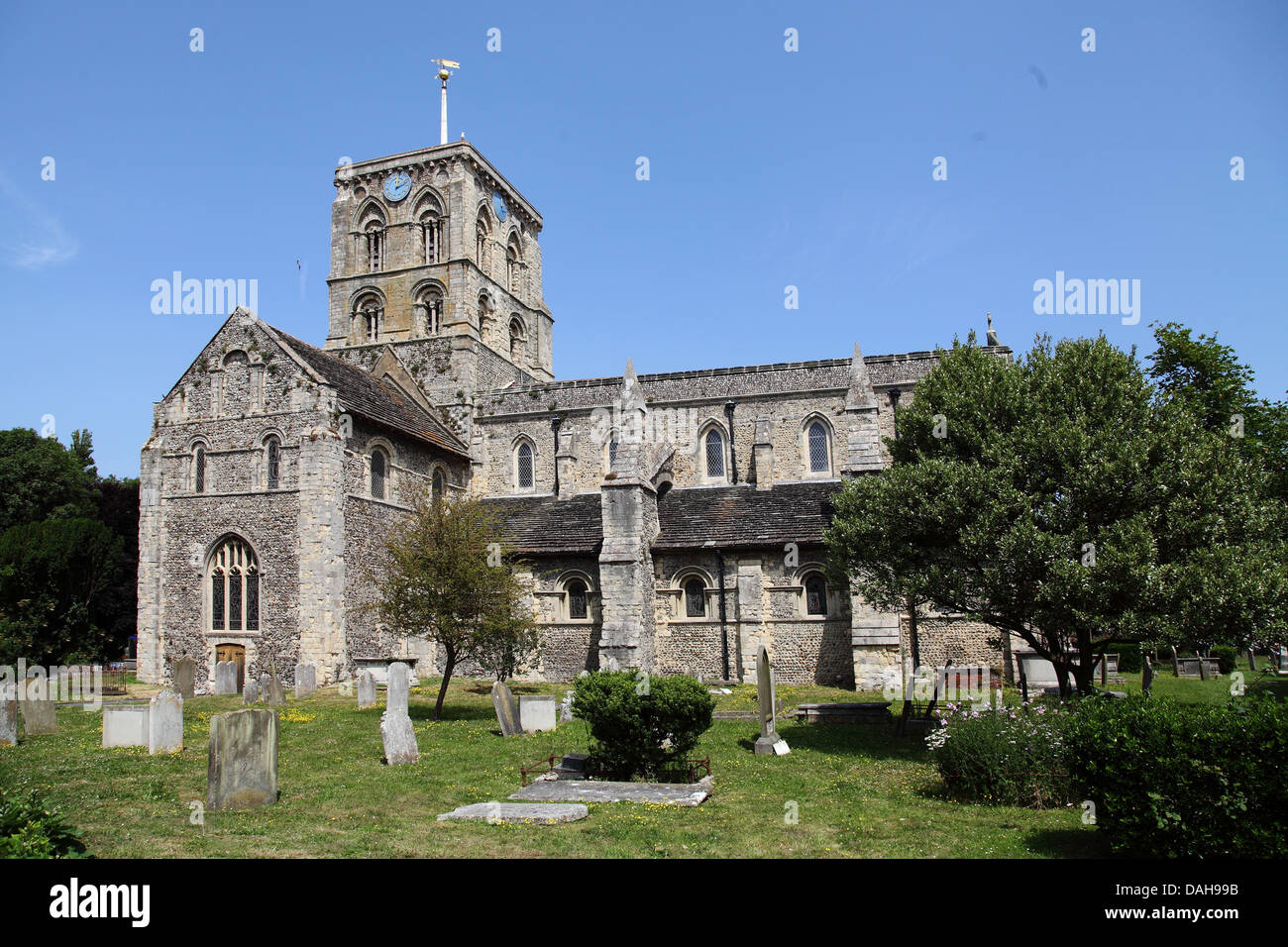 Die Kirche St. Mary de Haura, Shoreham, UK Stockfoto