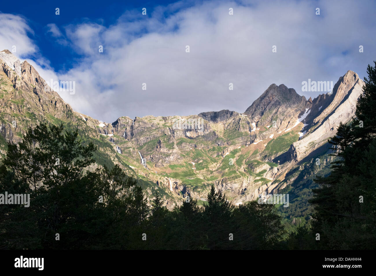 Der Kopf der Pineta-Tal (Valle de Pineta), Provinz Huesca, Aragon, Spanien Stockfoto