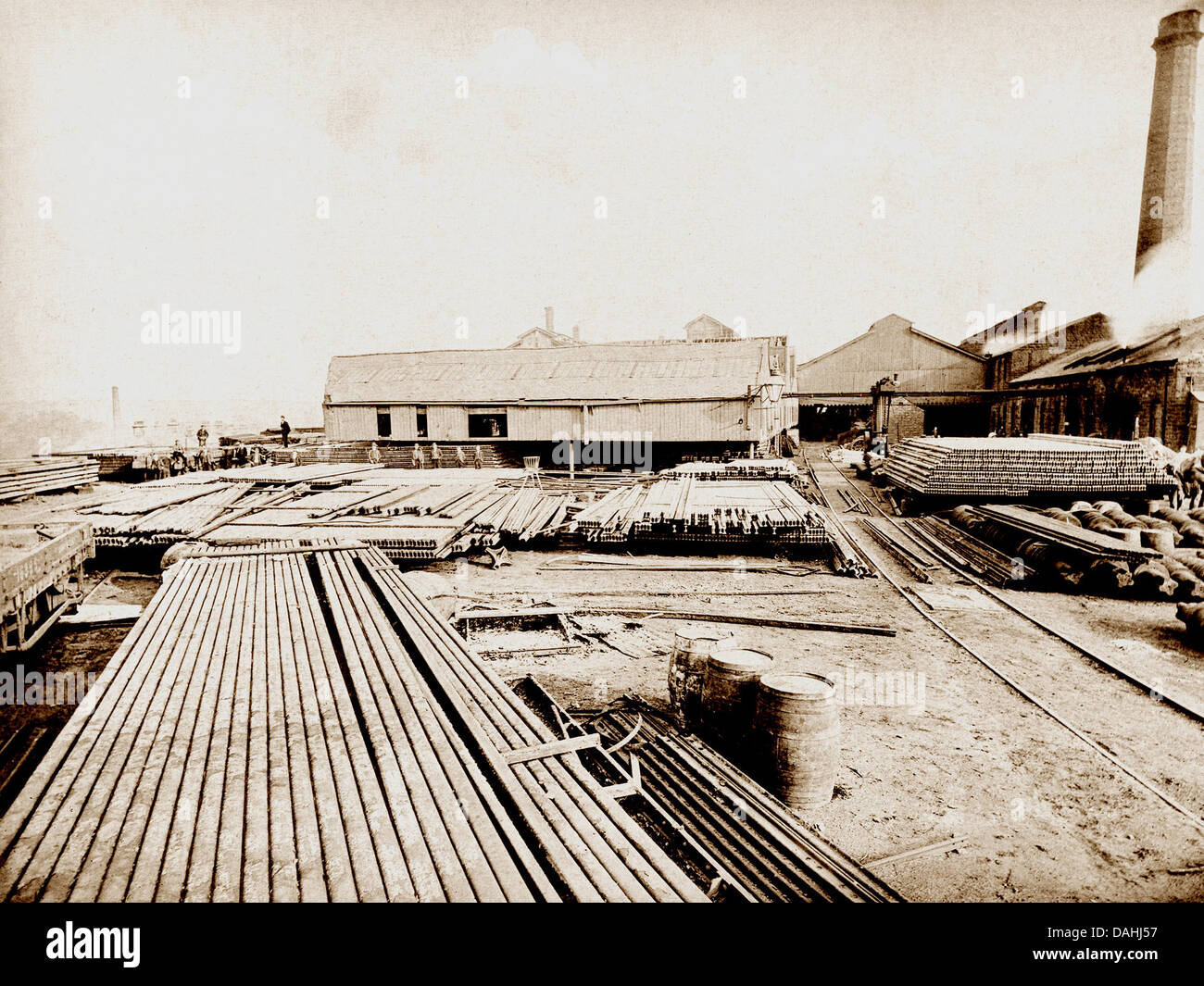 Penistone Steel Works frühen 1900er Jahren Stockfoto