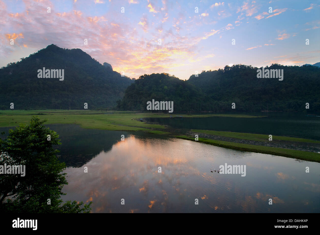 Ba Be See ist der größte natürliche See in Vietnam. Nam Mau Gemeinde, Bac Kan Bezirk Bac Kan Provinz. Northeast Vietnam Stockfoto