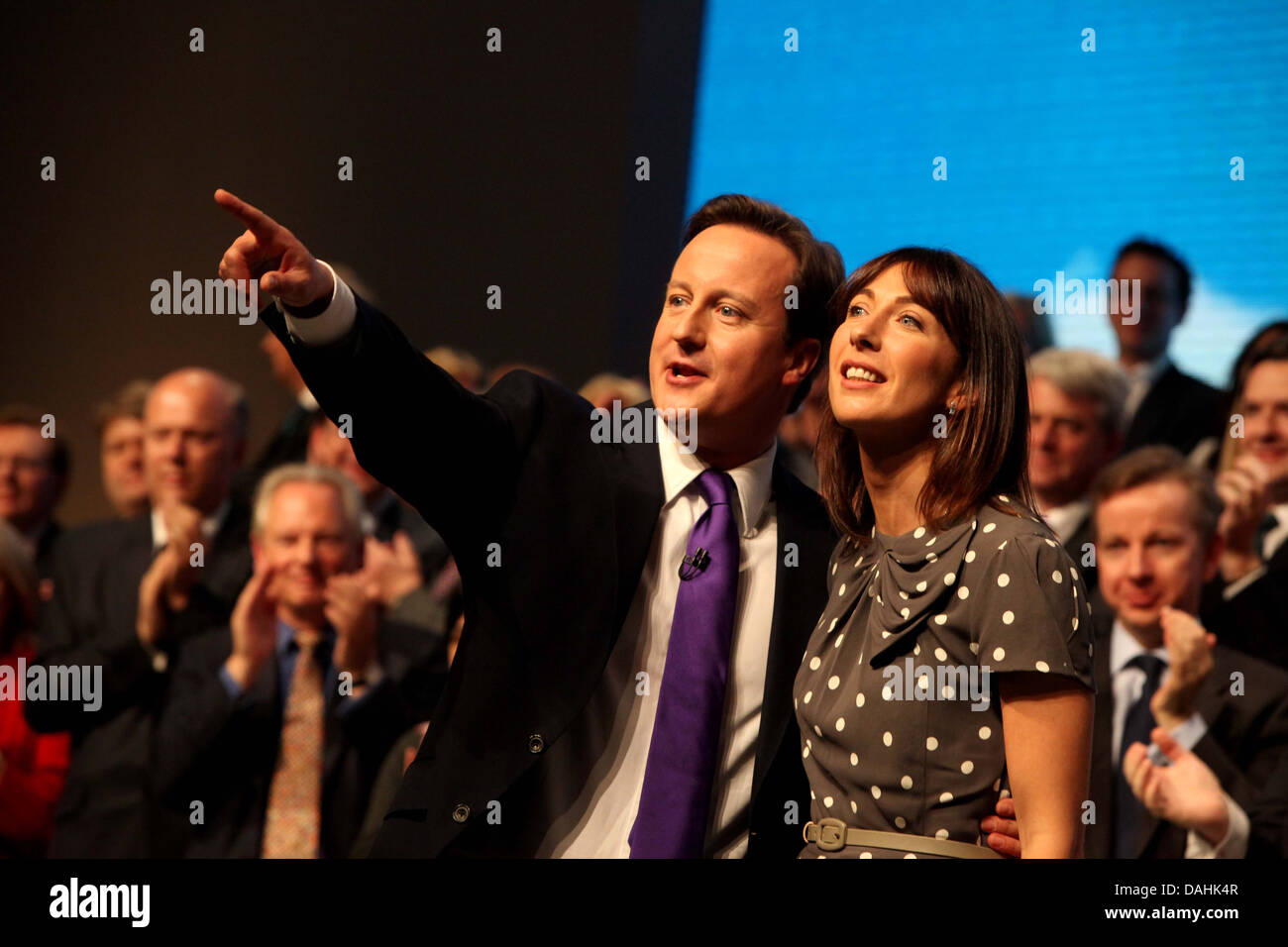 David Cameron und Frau Samantha auf dem Parteitag der Konservativen in Manchester 2009 Stockfoto