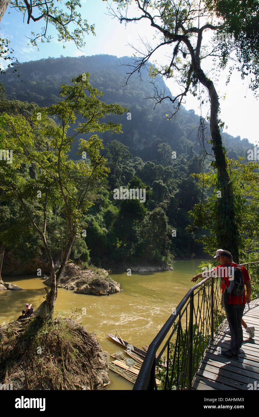Aussichtspunkt am Dau Dang Wasserfall, Ba werden Nationalpark, nordöstlichen Vietnam Stockfoto