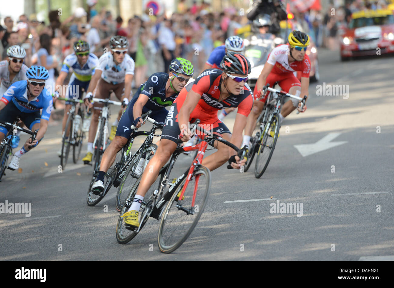 Lyon, Frankreich. 13. Juli 2013. Tour de France Etappe 14, Saint-Pourçain Sur Sioule, Bmc 2013, Burghardt Marcus, Lyon Lyon, Lyon Credit: Action Plus Sport Bilder/Alamy Live News Stockfoto