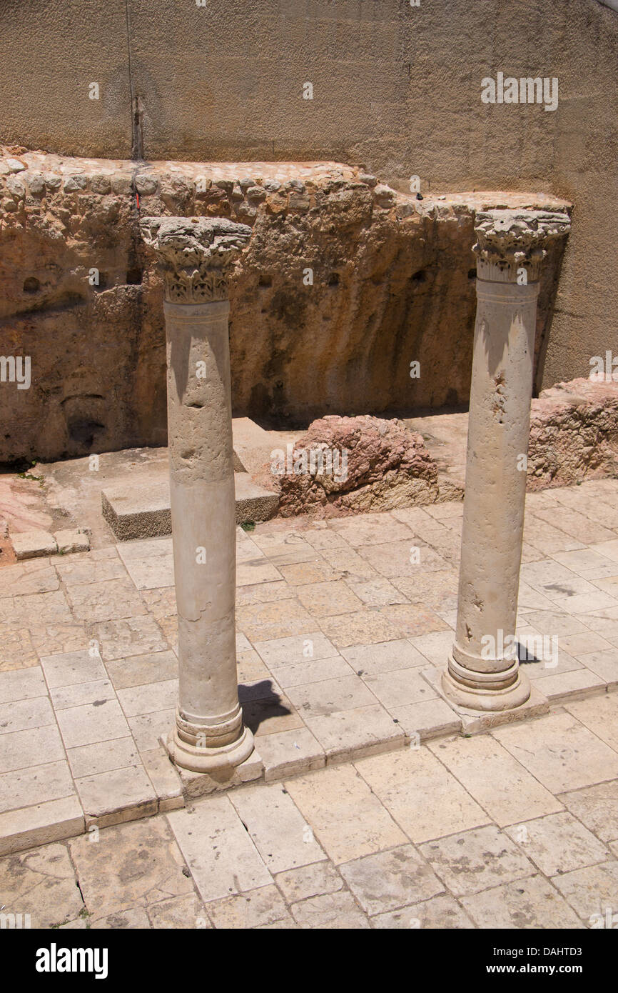 Alte Hauptstraße in Jerusalem, von vor 2000 Jahren. Stockfoto