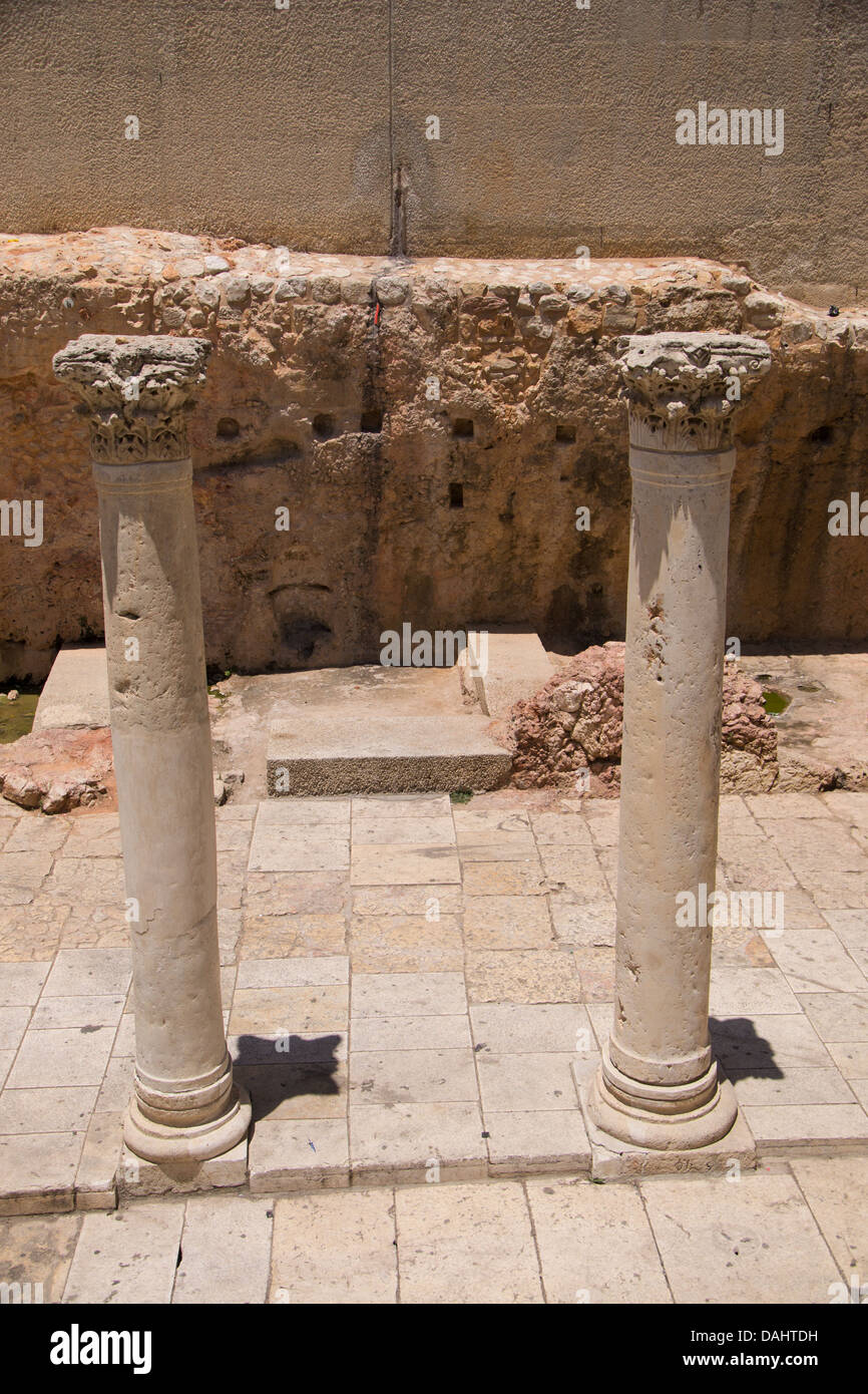 Alte Hauptstraße in Jerusalem, von vor 2000 Jahren. Stockfoto