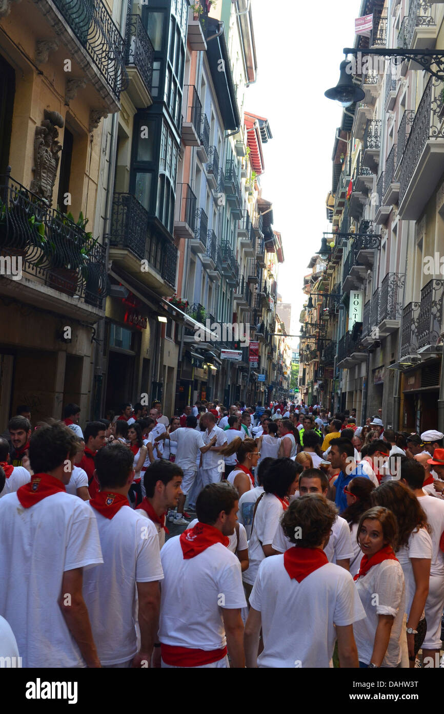 San Fermin Festival, Pamplona, Spanien - Juli 2013 Stockfoto