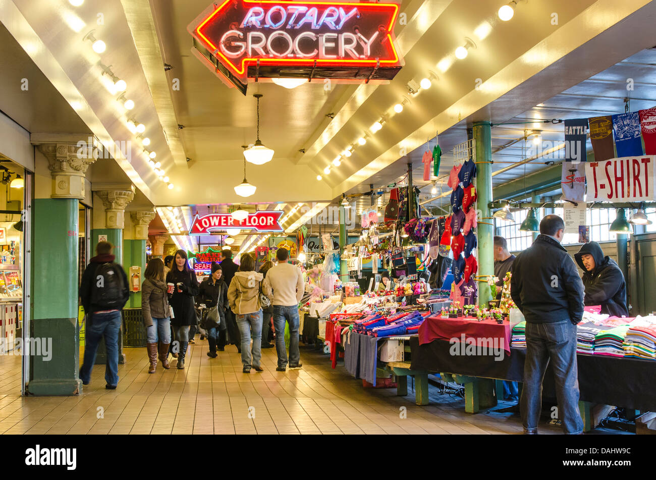 Pikes platzieren Bauernmarkt, Seattle, Washington, USA. Stockfoto