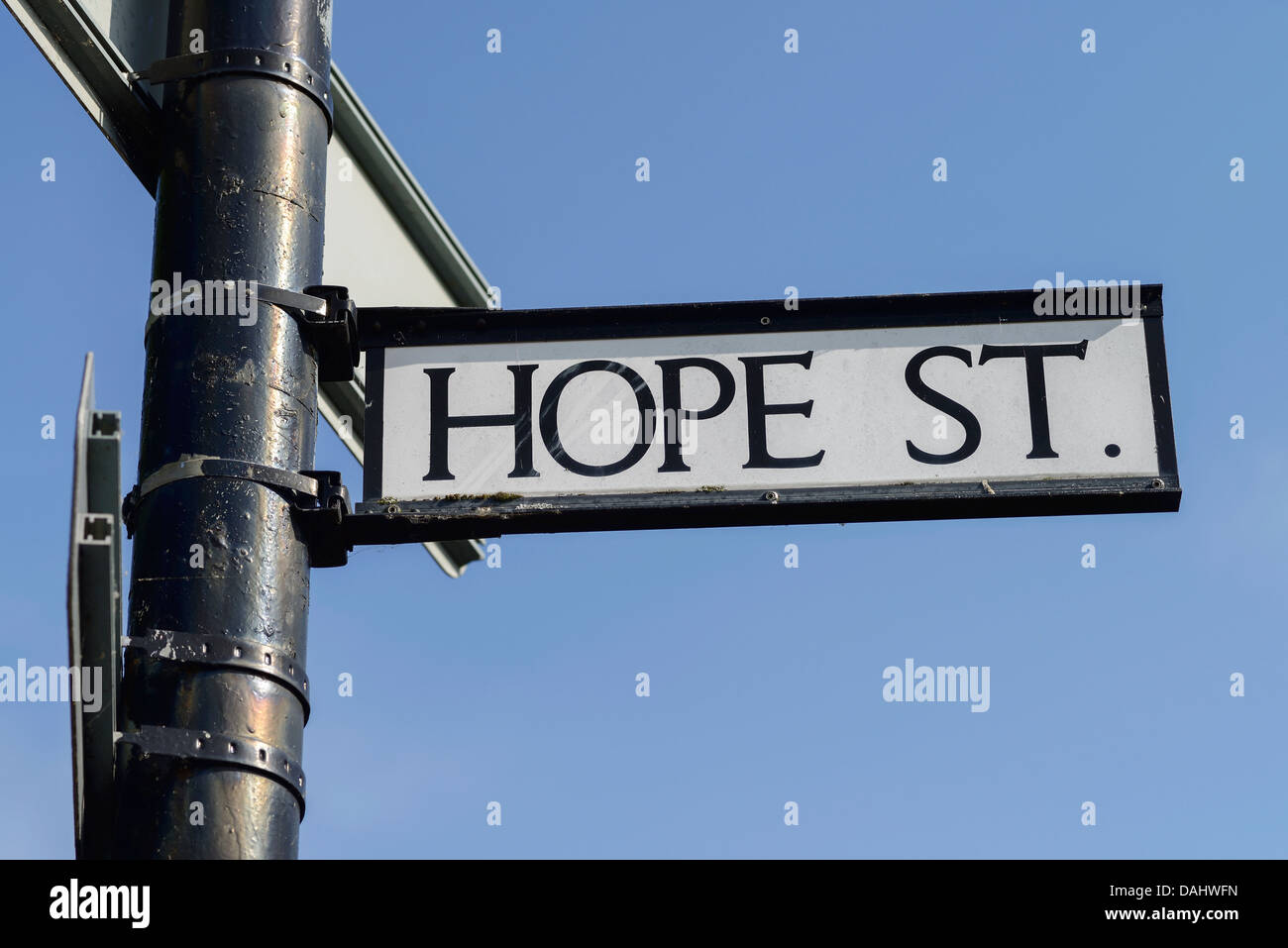 Hope Street Zeichen Stockfoto