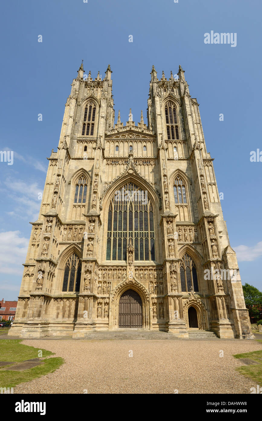 Die Westtürme der Beverley Minster Stockfoto