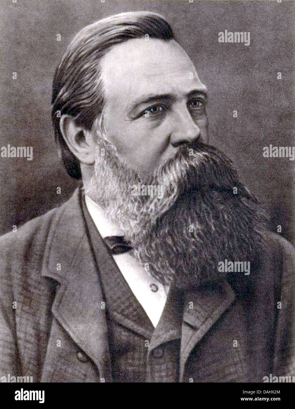 Friedrich Engels, deutscher Sozialwissenschaftler, Autor, politischer Theoretiker, Philosoph und Vater der marxistischen Theorie Stockfoto