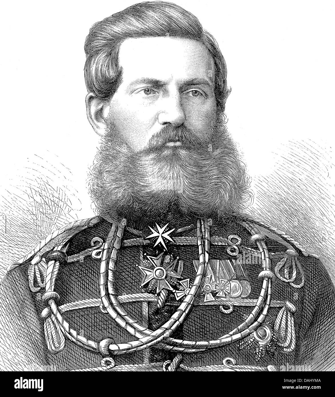 DEUTSCHER Kaiser Friedrich III. als Kronprinz im Jahre 1870 Stockfoto
