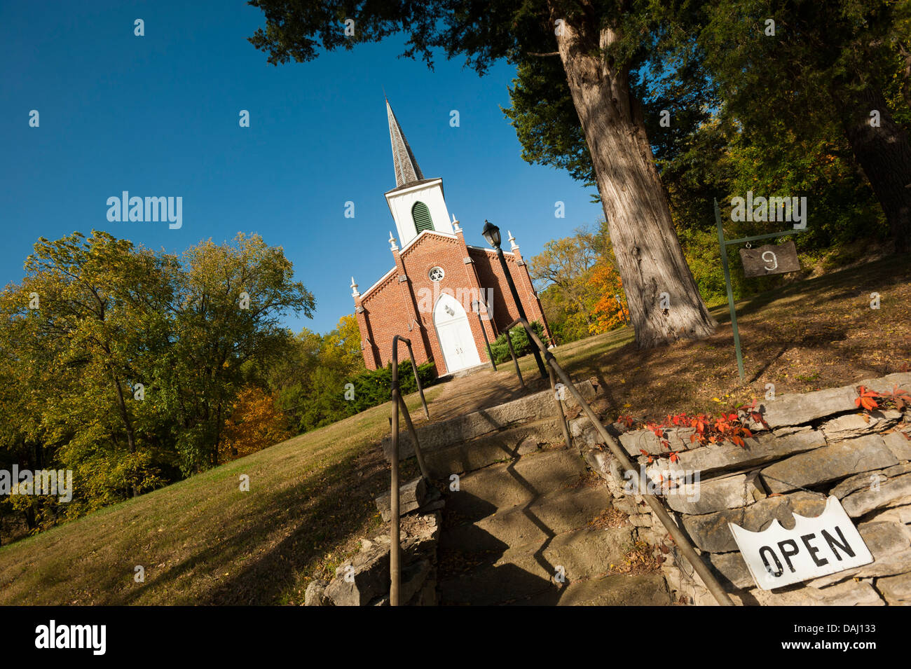 Bentonsport, Van Buren County, Iowa, Vereinigte Staaten von Amerika Stockfoto