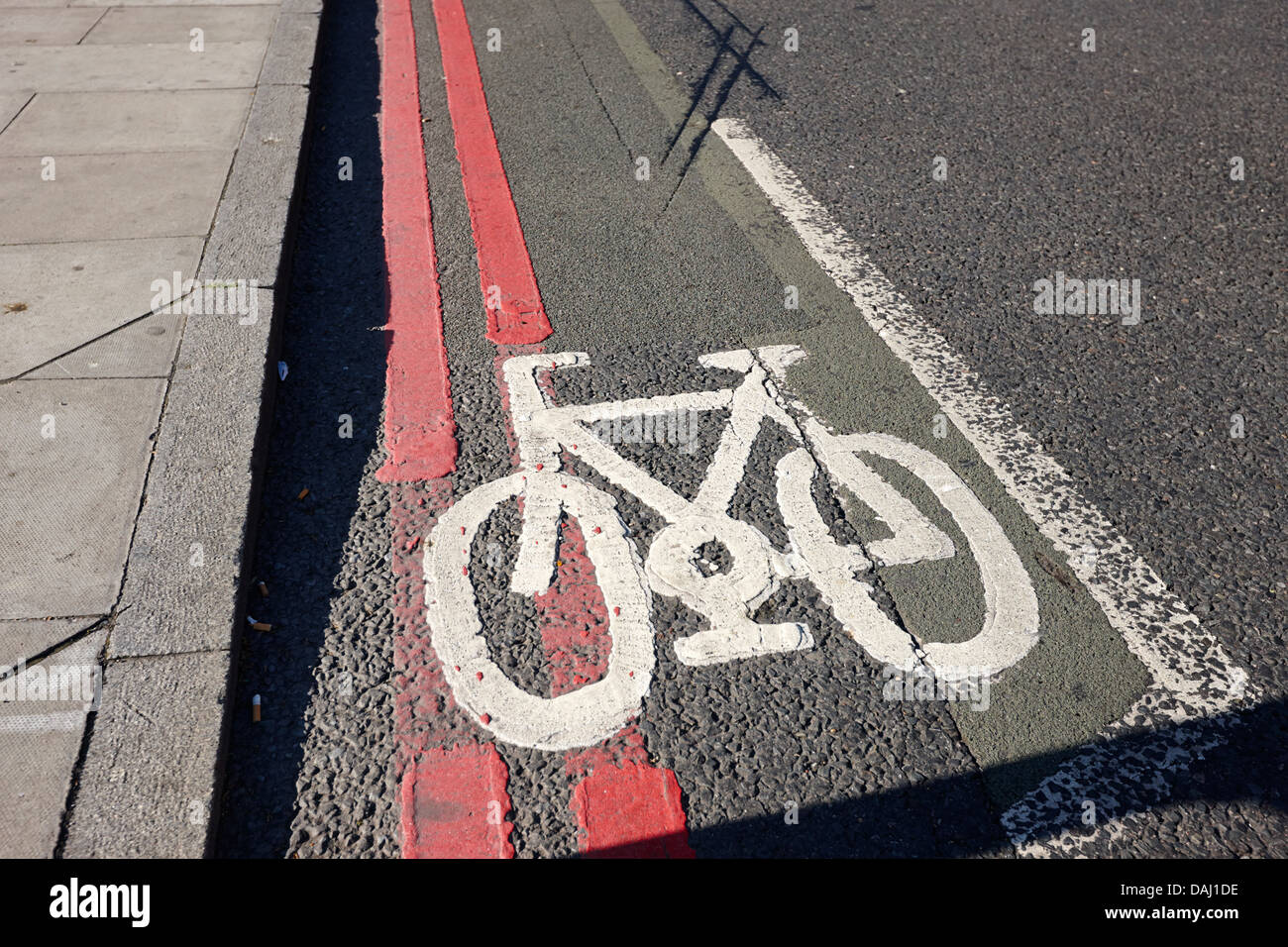 Radweg in Innenstadt London, Vereinigtes Königreich Stockfoto