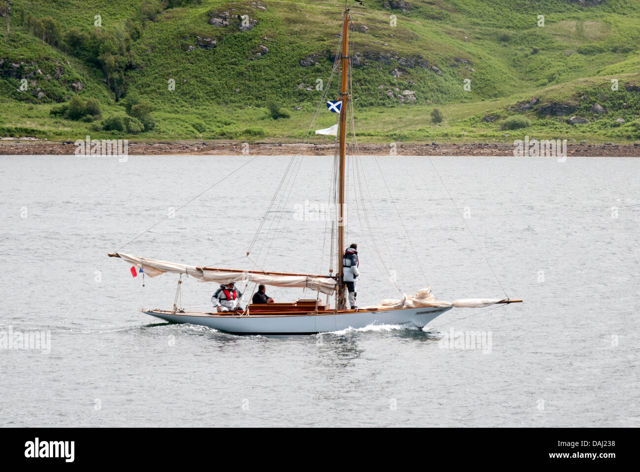 William Fife entworfen Gaff Cutter Seabird Tighnabruaich Schottland Stockfoto