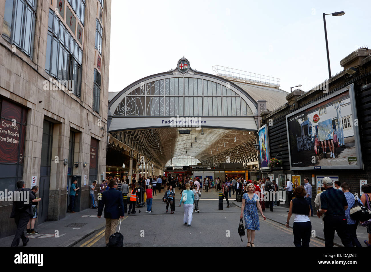 Paddington Hochbau national Rail Train station London, Vereinigtes Königreich Stockfoto