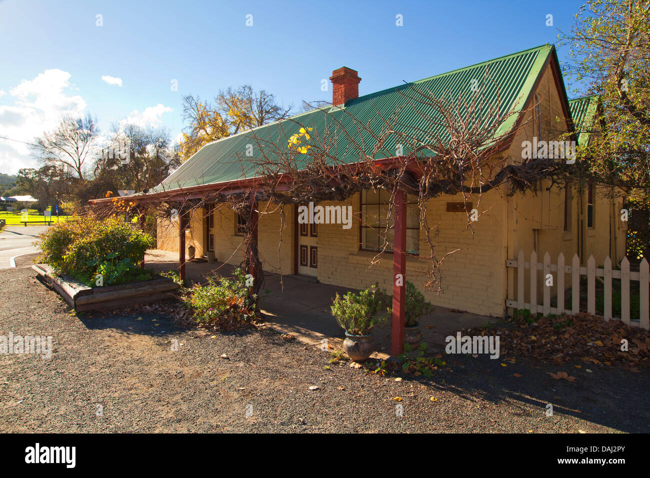 Yates Cottage in das Land Stadt von Macclesfield Fleurieu Halbinsel South Australien Australia Stockfoto
