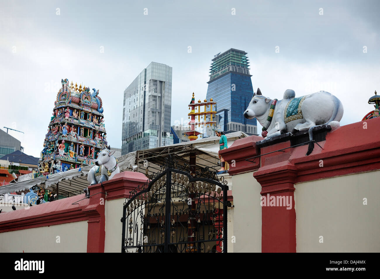 Sri Mariamman Temple Pagoda Street Chinatown Singapur Stockfoto