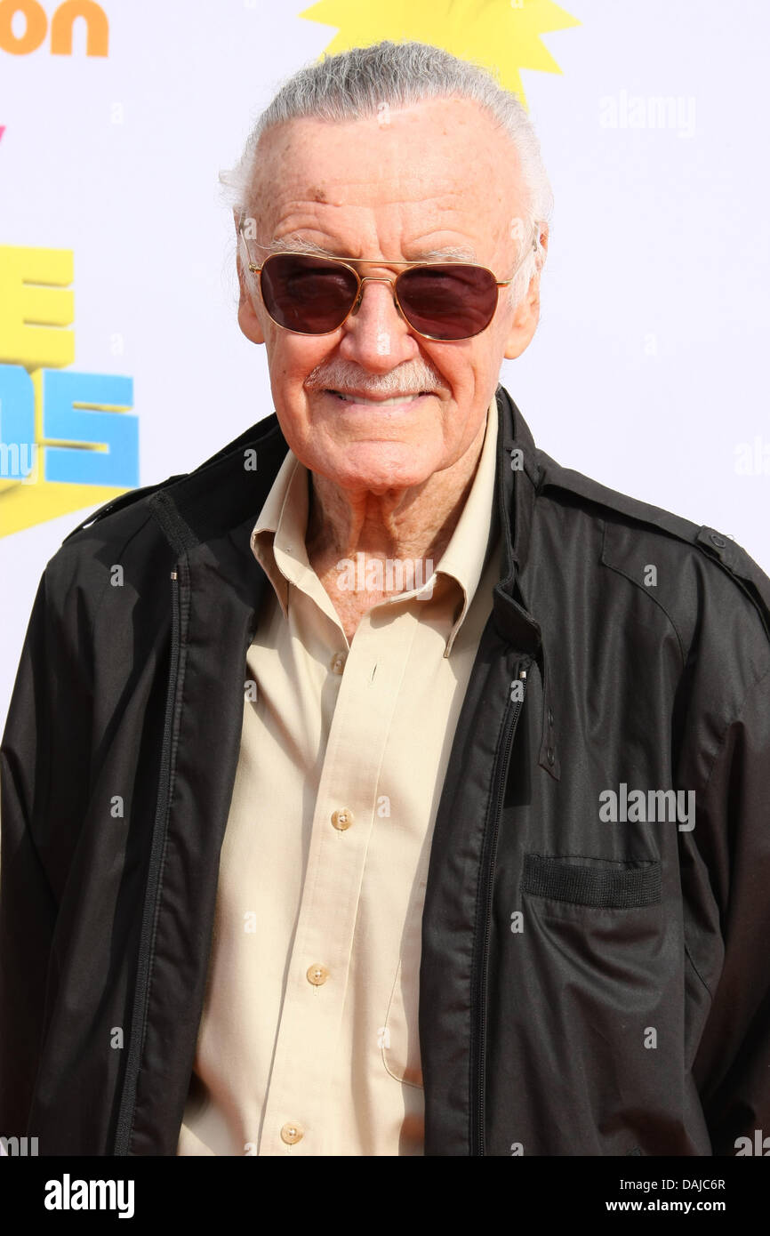 Amerikanisches komisches Buch Legende Stan Lee besucht der Nickelodeon Kids' Choice Awards an Galen Center in Los Angeles, USA, 2. April 2011. Foto: Hubert Boesl Stockfoto