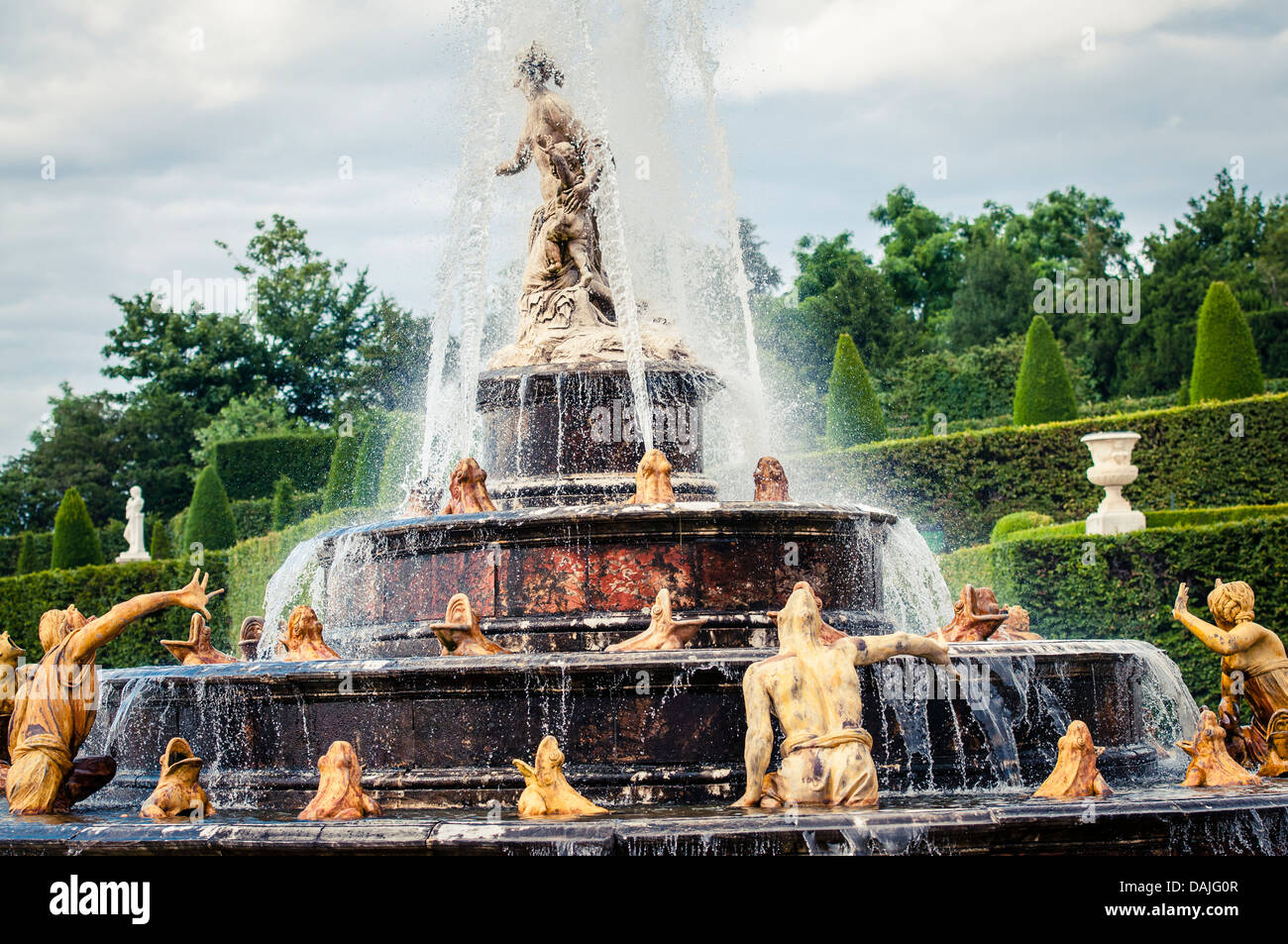 Der Latona-Brunnen am Palast von Versailles, Frankreich Stockfoto