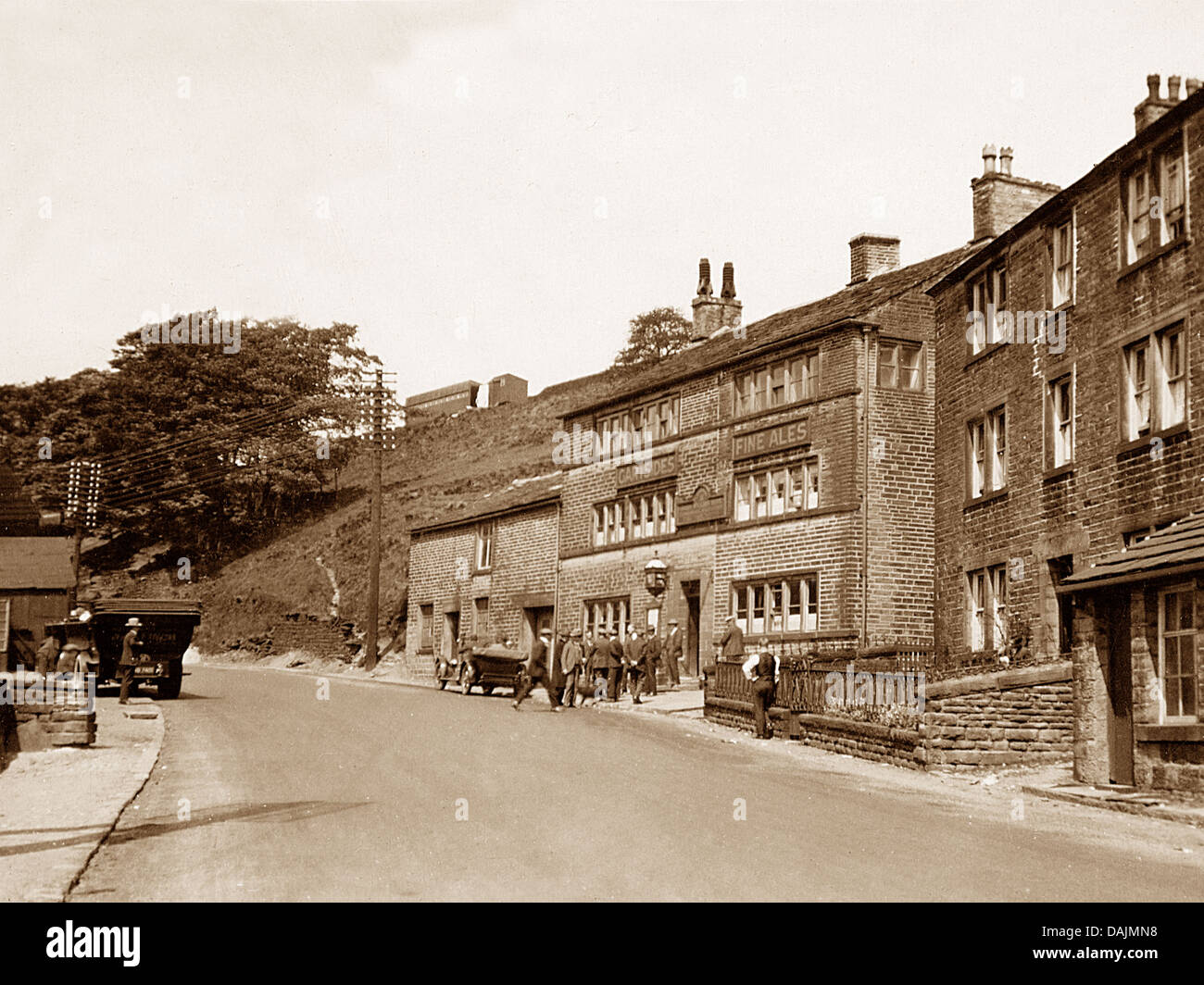 Delph Cross Keys Inn frühen 1900er Jahren Stockfoto