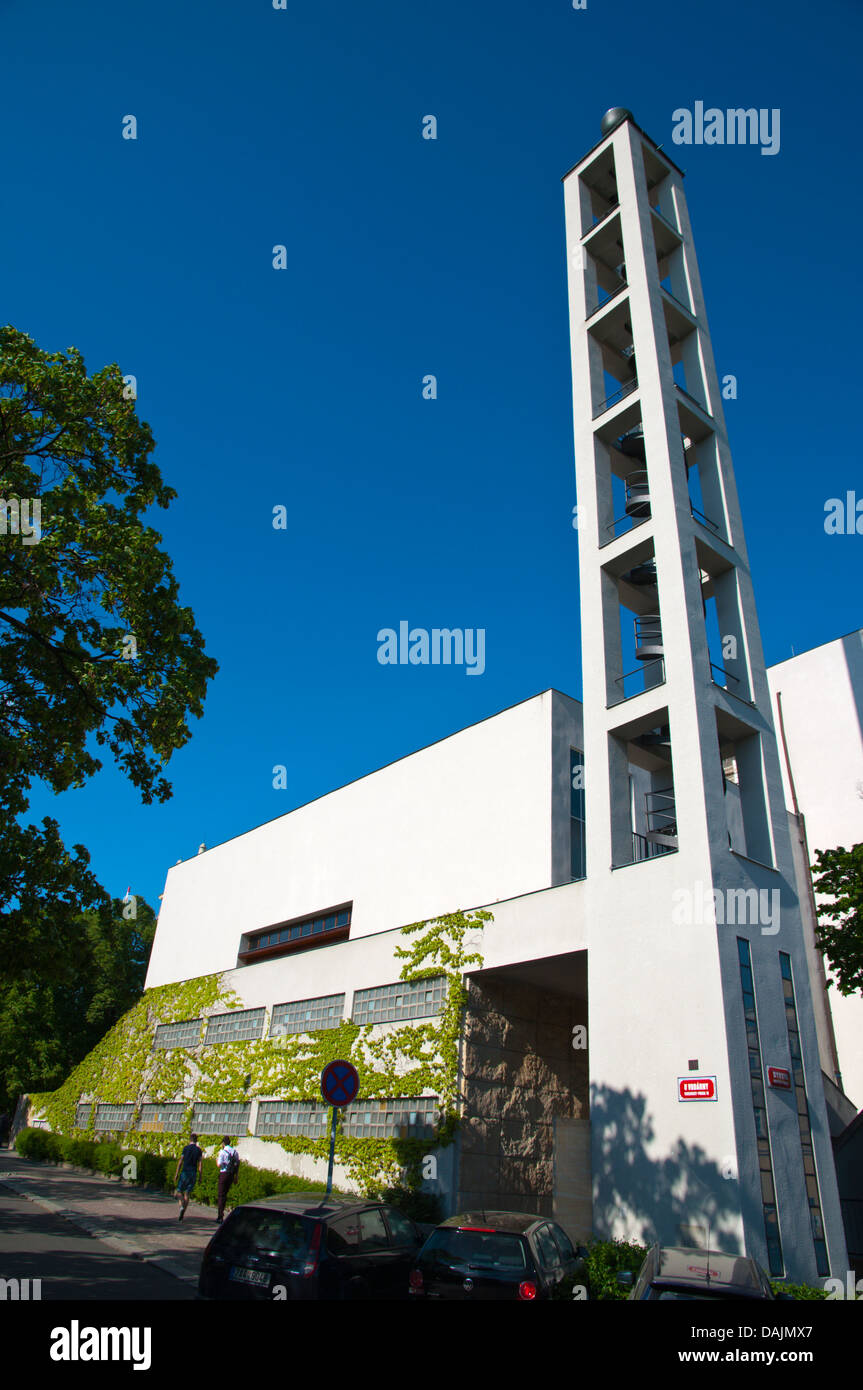 Husuv Sbor Husssite Kirche von Pavel Janac in Vinohrady Bezirk Prag Tschechische Republik Europa Stockfoto
