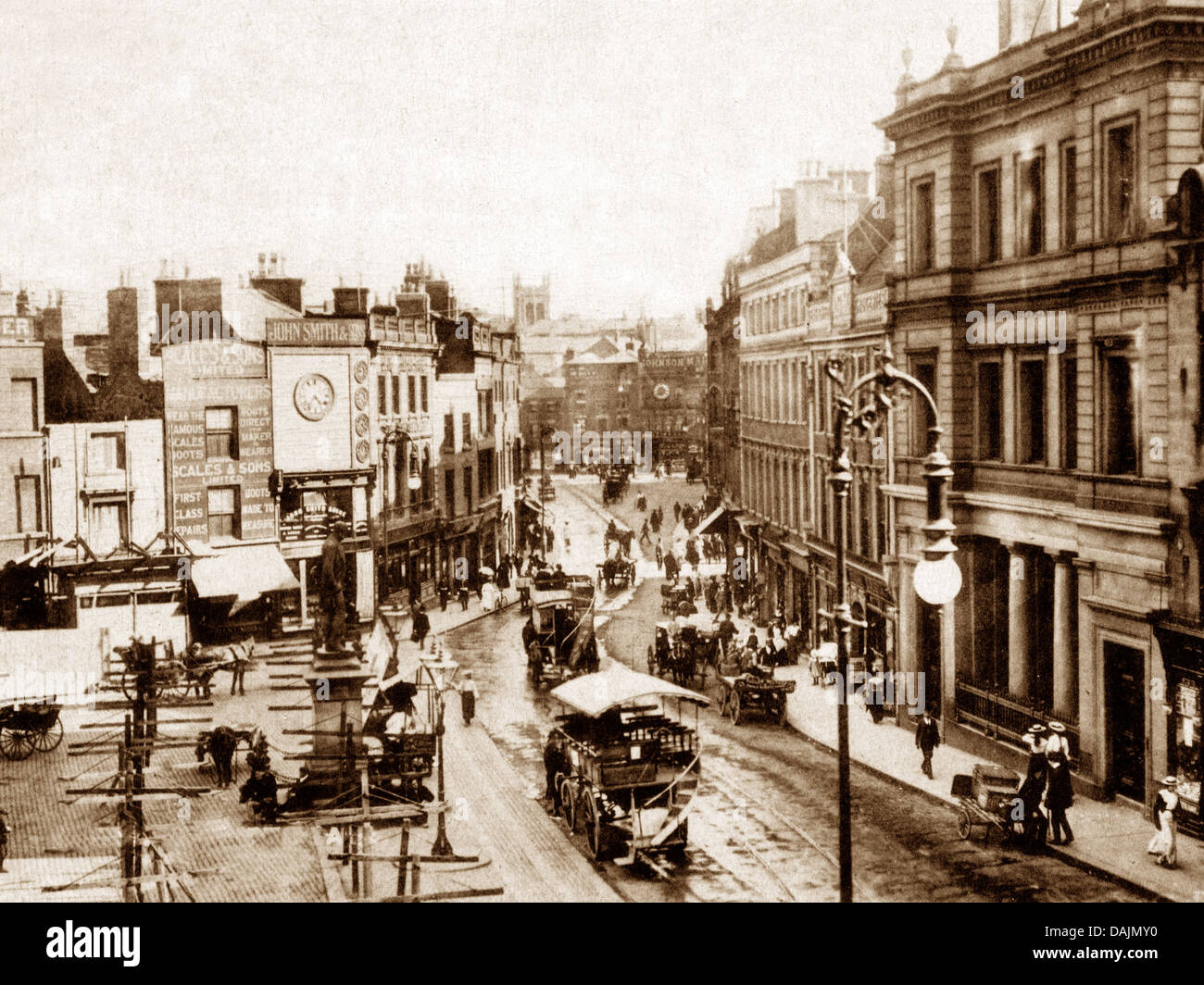 Derby-Marktplatz 1900 Stockfoto