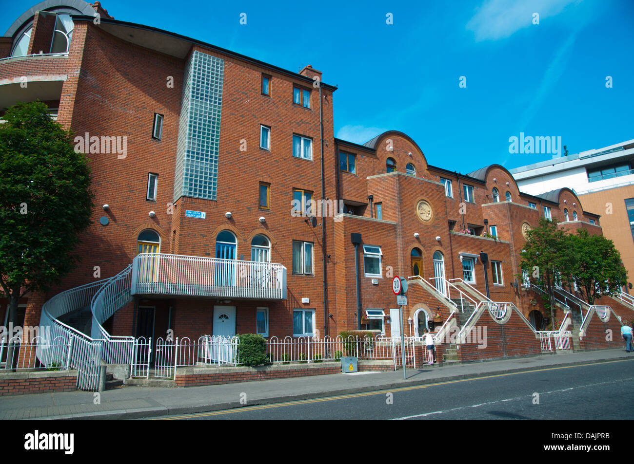 Residential Gehäuse Golden Lane Straße mittelalterlichen Viertel Dublin Irland Mitteleuropa Stockfoto