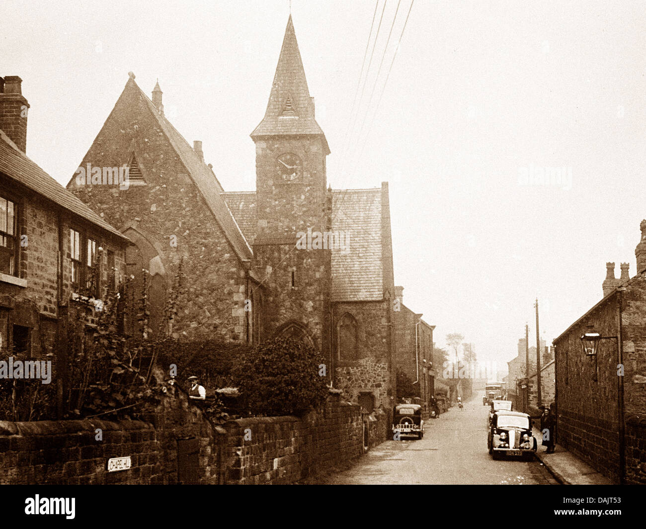 Whiston High Street wohl 1930er Jahre Stockfoto