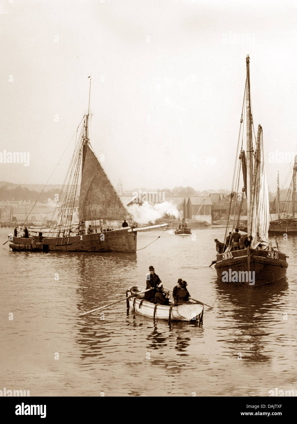 Plymouth Sutton Harbour frühen 1900er Jahren Stockfoto