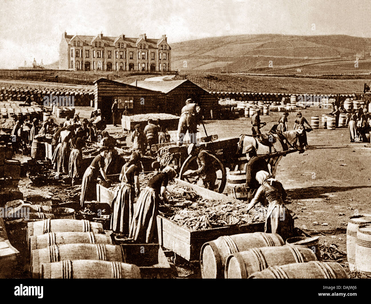 Port St. Mary Isle Of Man 1900 Stockfoto