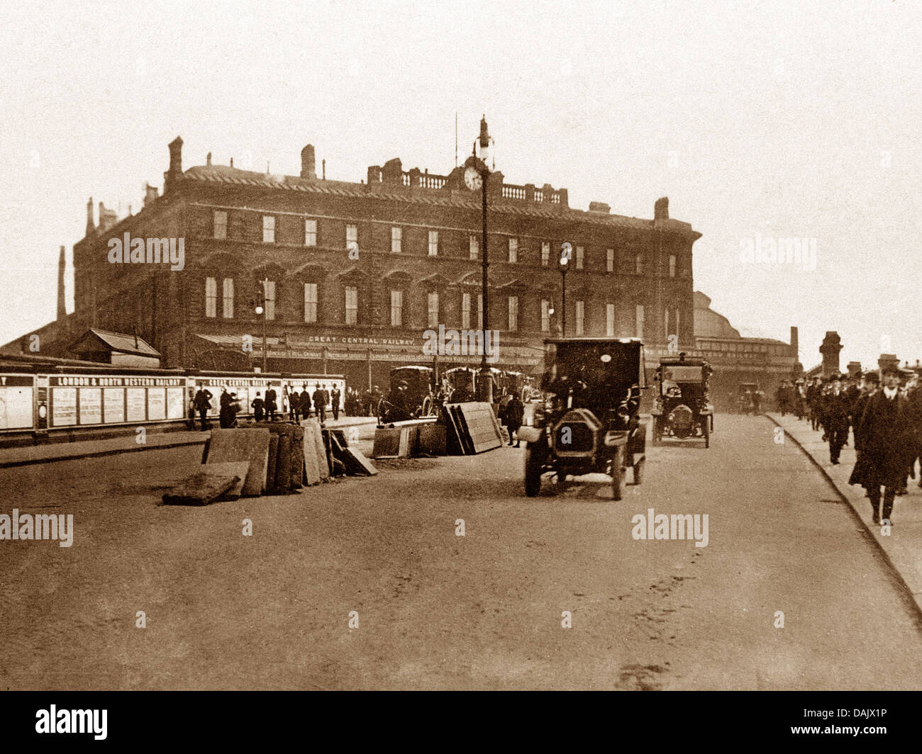 Manchester-London Road Bahnhof 1900 Stockfoto