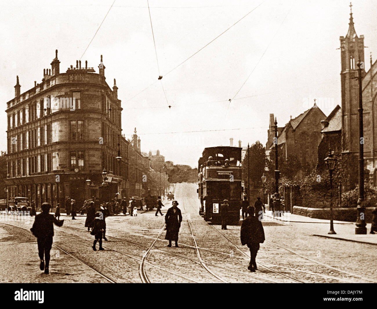 Glasgow Shawlands Cross-1900 Stockfoto