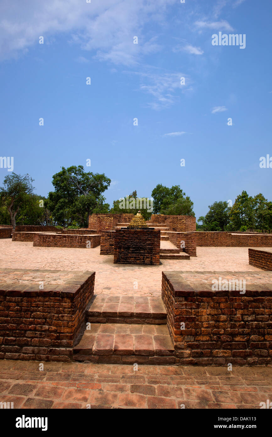 Archäologische Ausgrabungsstätte, Sravasti, Uttar Pradesh, Indien Stockfoto