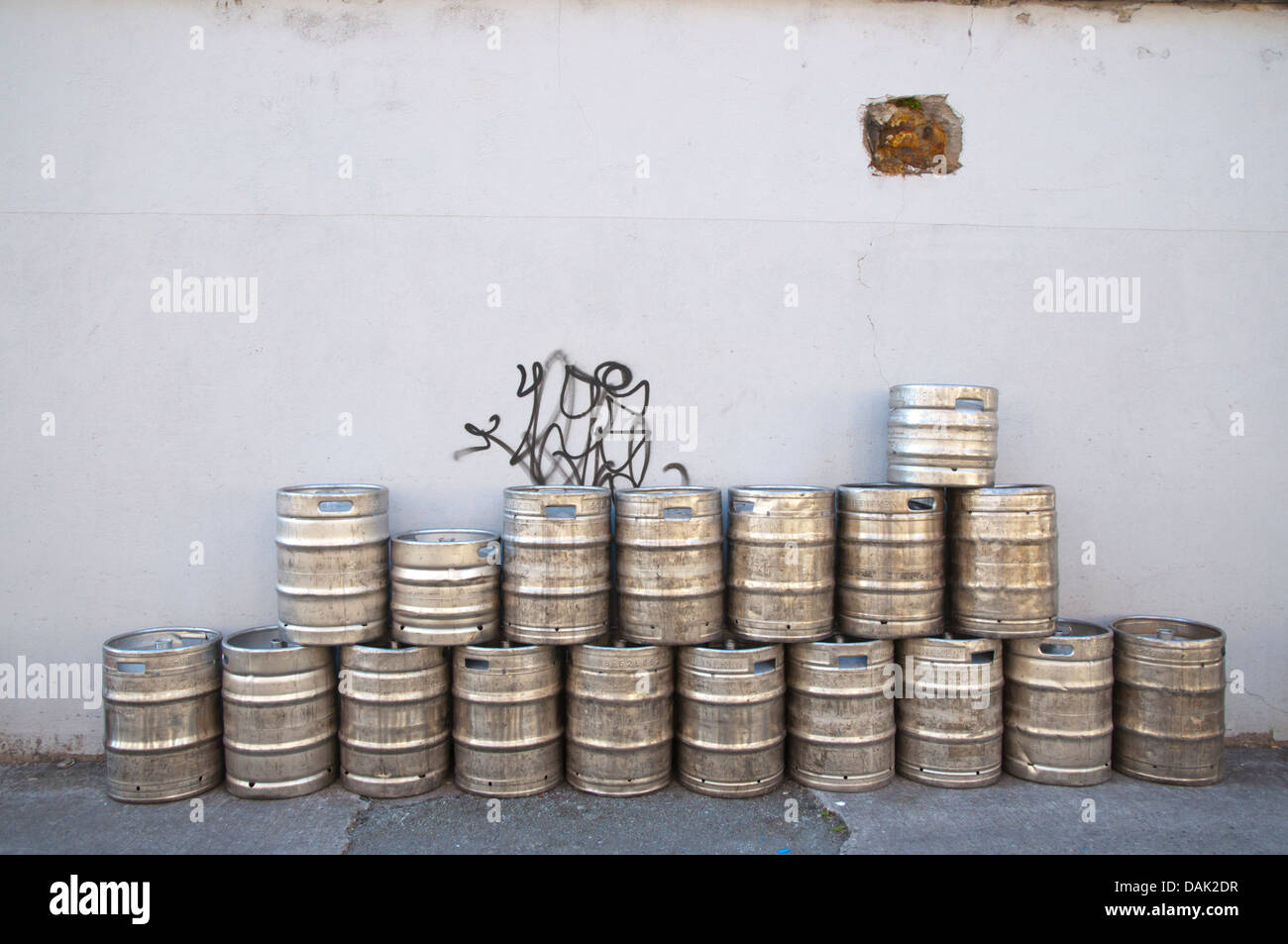 Leere Bier Fässer Dublin Irland Europa Stockfoto