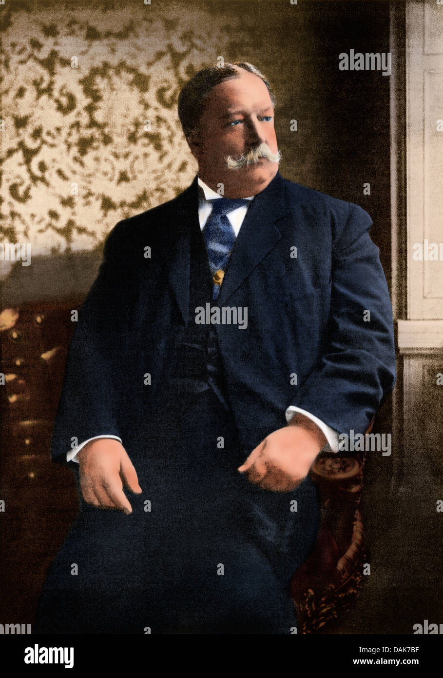 Der designierte Präsident William Howard Taft im Jahre 1908. Digital farbige Raster einer Abbildung Stockfoto
