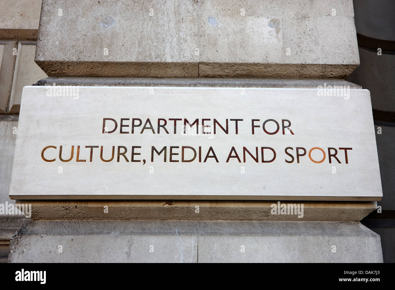 Abteilung für Kultur, Medien und Sport Whitehall London, England uk Stockfoto