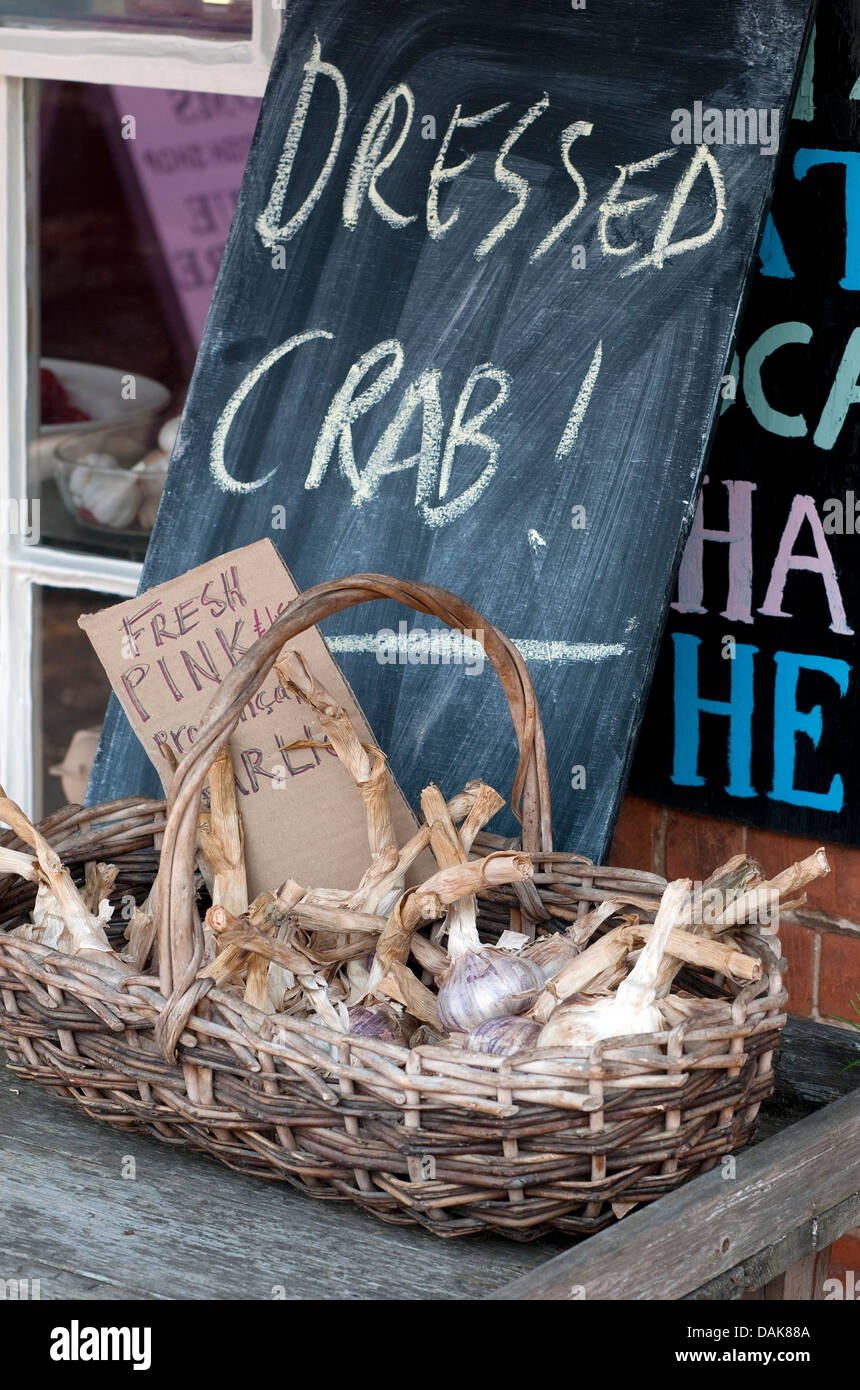 gekleideten Krabben Zeichen, Burnham Market, Norfolk, england Stockfoto