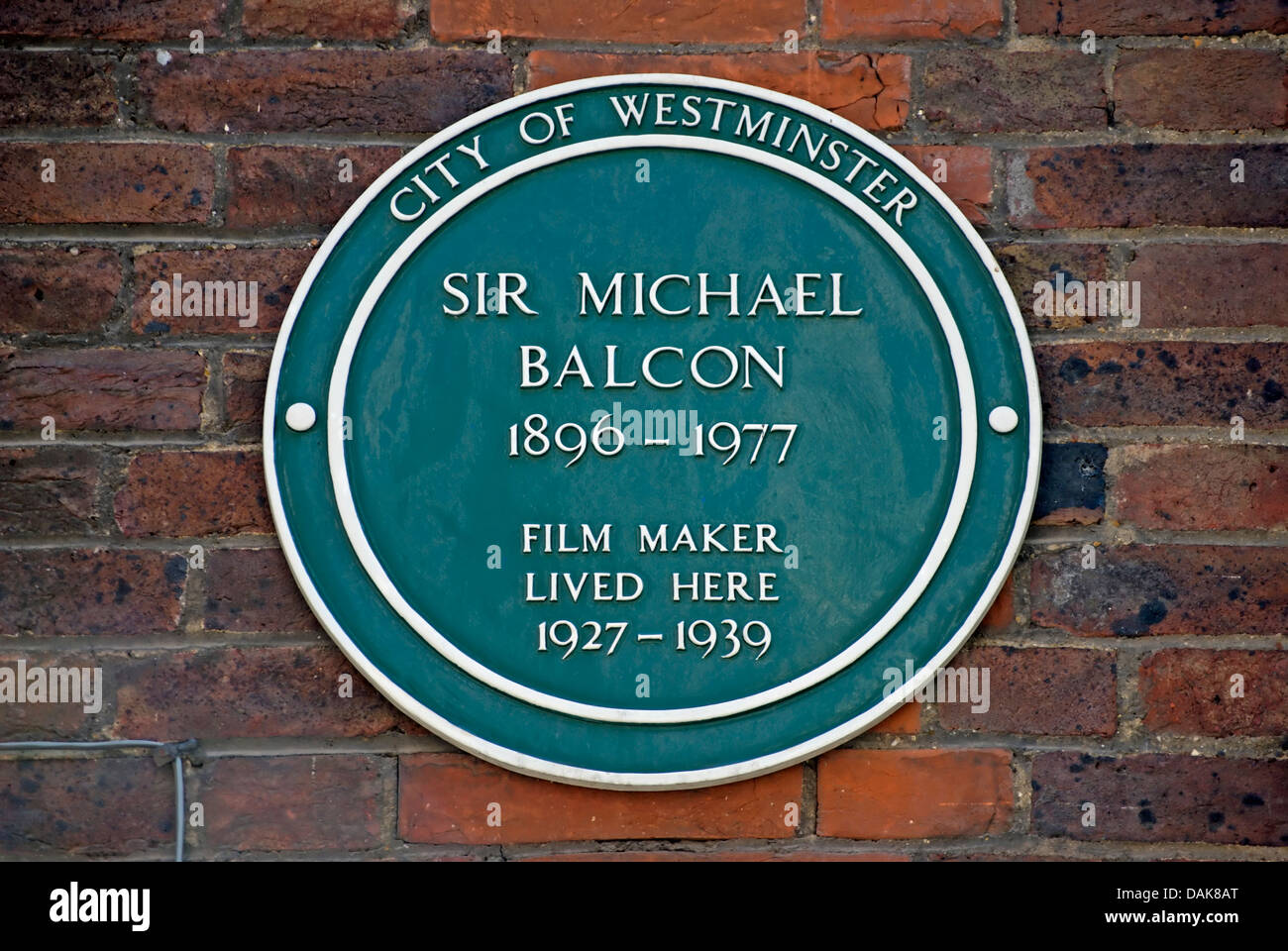 Westminster Grune Plakette Markiert Ein Haus Von Film Hersteller