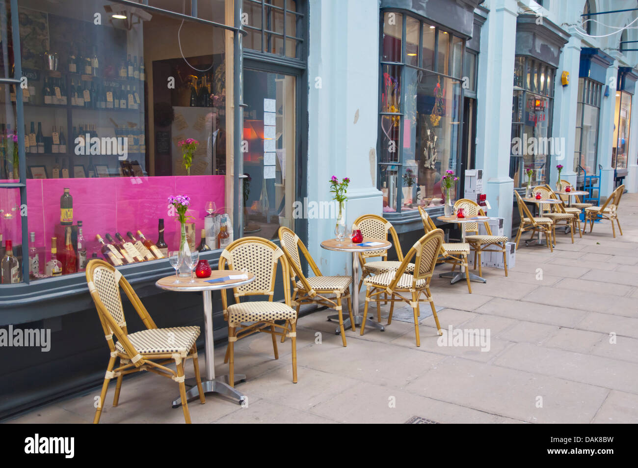 Cafe Terrasse Royal Opera Arcade-St James London England Großbritannien UK Mitteleuropa Stockfoto