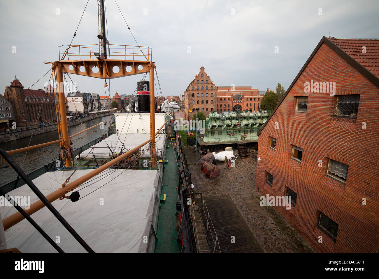 Soldek versenden und Polieren Maritime Museum Gebäude in der Stadt Danzig, Polen. Stockfoto