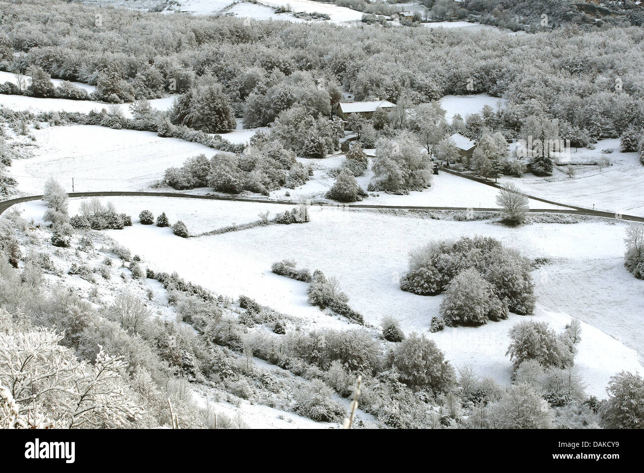 Landschaft im Winter, Frankreich, Vercors-Nationalpark Stockfoto