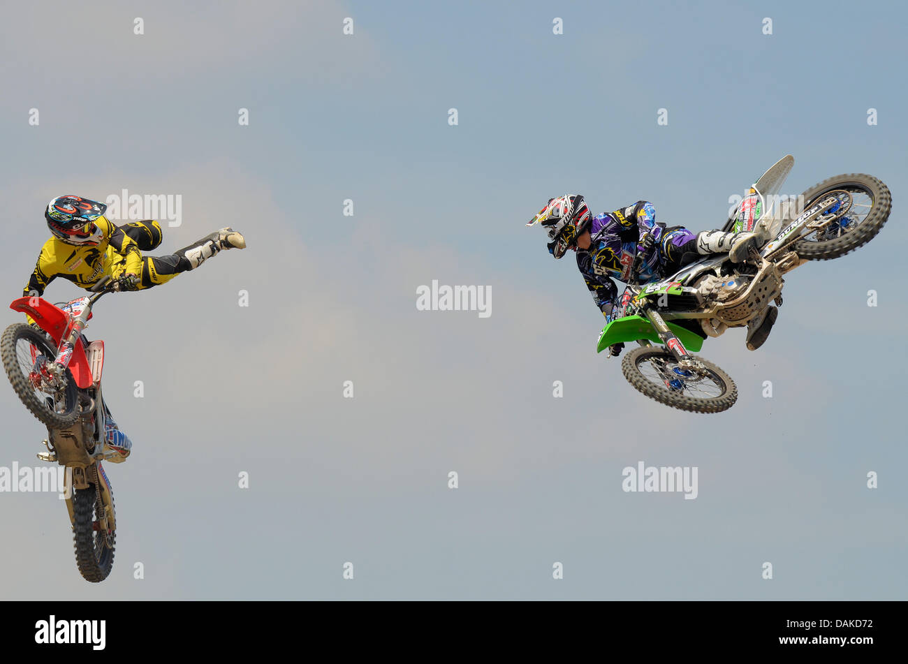 MotoX. Das Goodwood Festival der Geschwindigkeit. Motorrad springen Stunt Riding Stockfoto