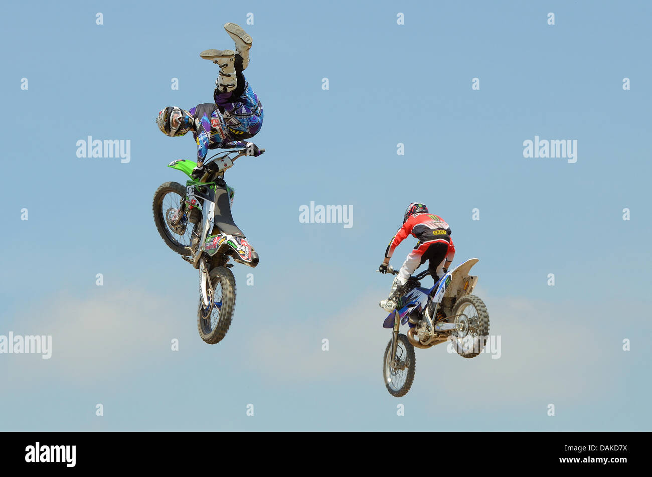MotoX. Das Goodwood Festival der Geschwindigkeit. Motorrad springen Stunt Riding Stockfoto