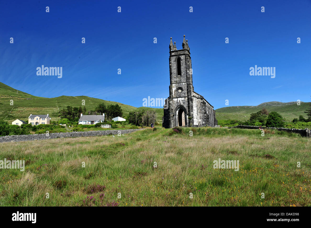 Dunlewey Kirche von Irland, vergifteten Glen, County Donegal, Irland. Stockfoto