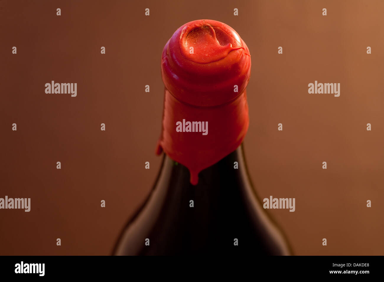 verschlossenen Flasche Wein Stockfoto