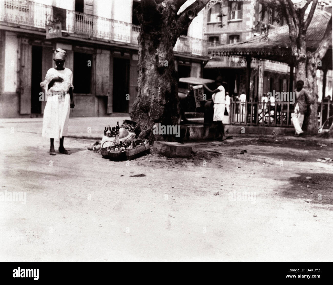 Obst Verkäufer, Fort-de-France, Martinique, 1930 Stockfoto