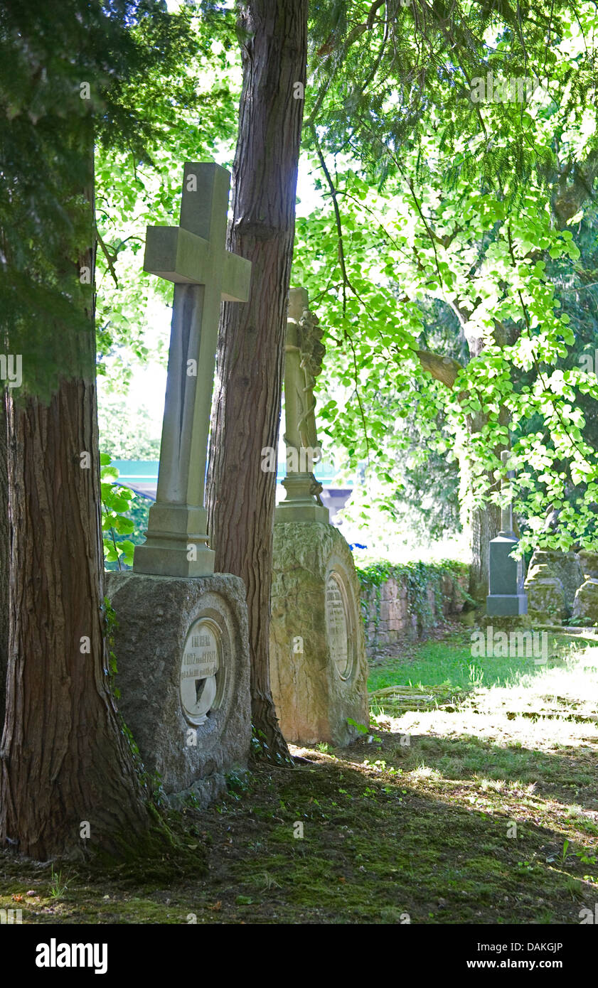 Gräber der Ehre auf einem Friedhof, Deutschland, Baden-Württemberg, Baden-Baden Stockfoto