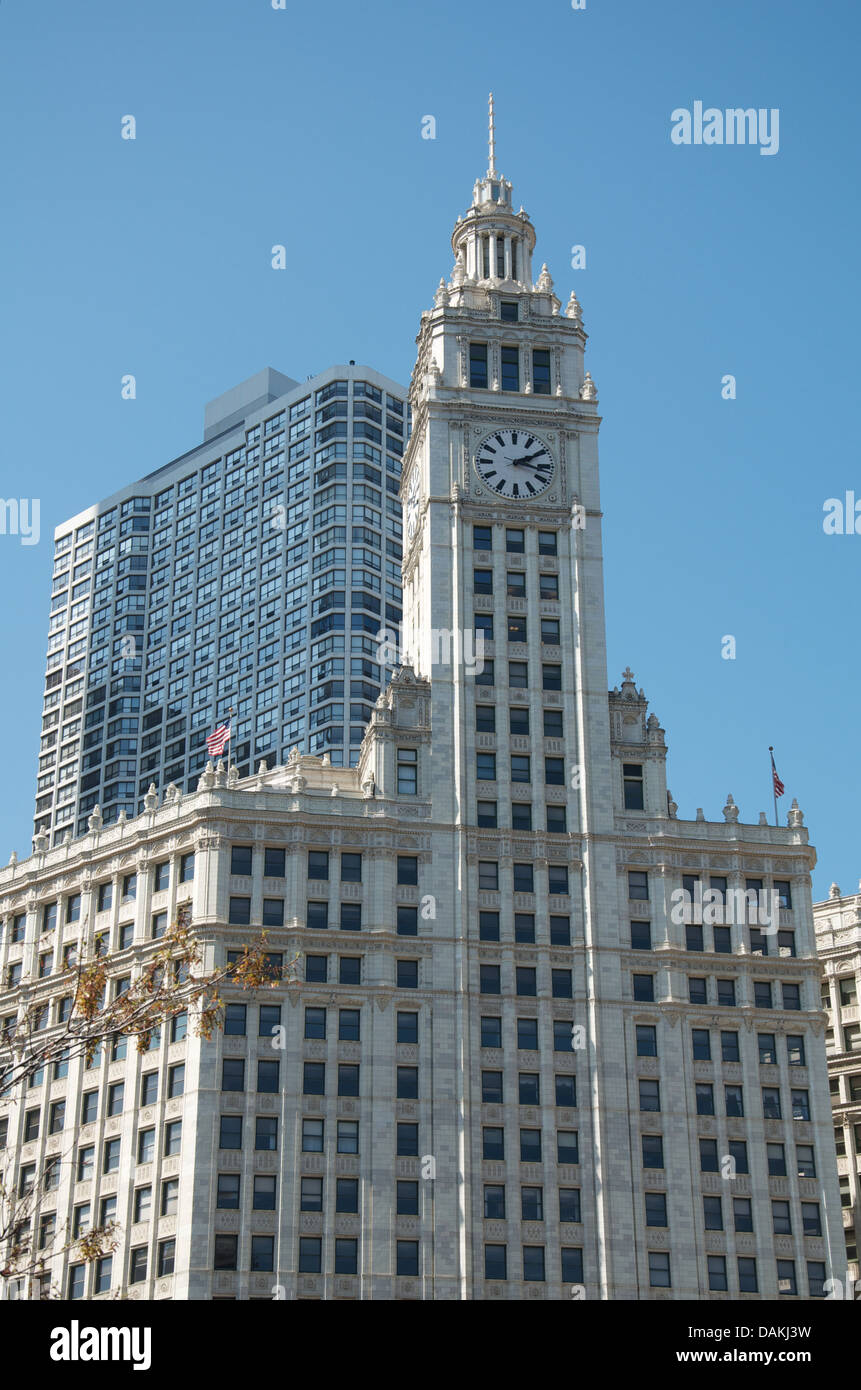 Buildlings in den Chicago Illinois USA Stockfoto