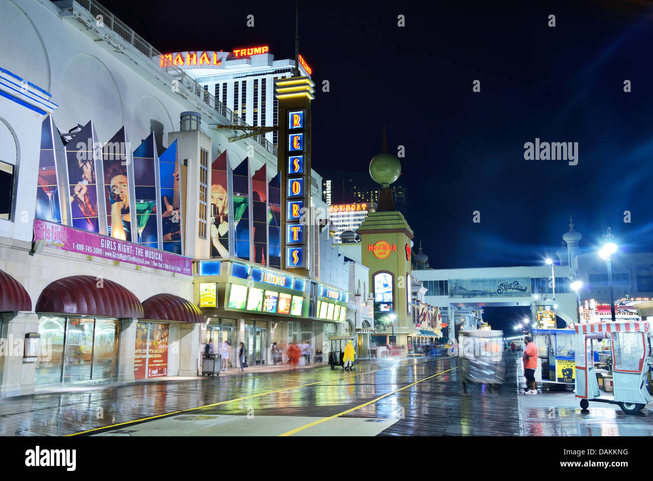 Boardwalk von Atlantic City, New Jersey. Stockfoto