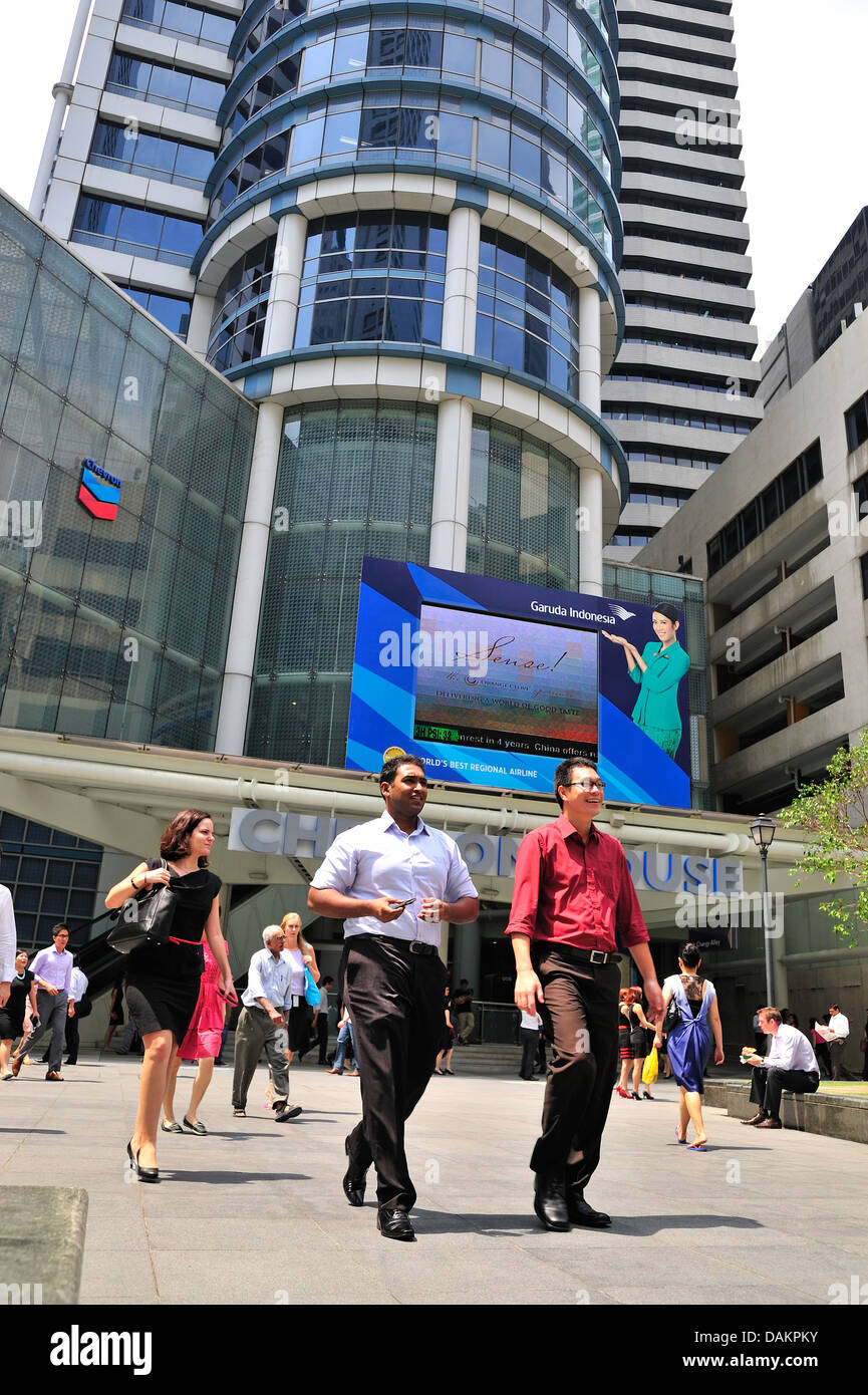 Geschäft Leute Raffles Place Central Business District-Singapur Stockfoto